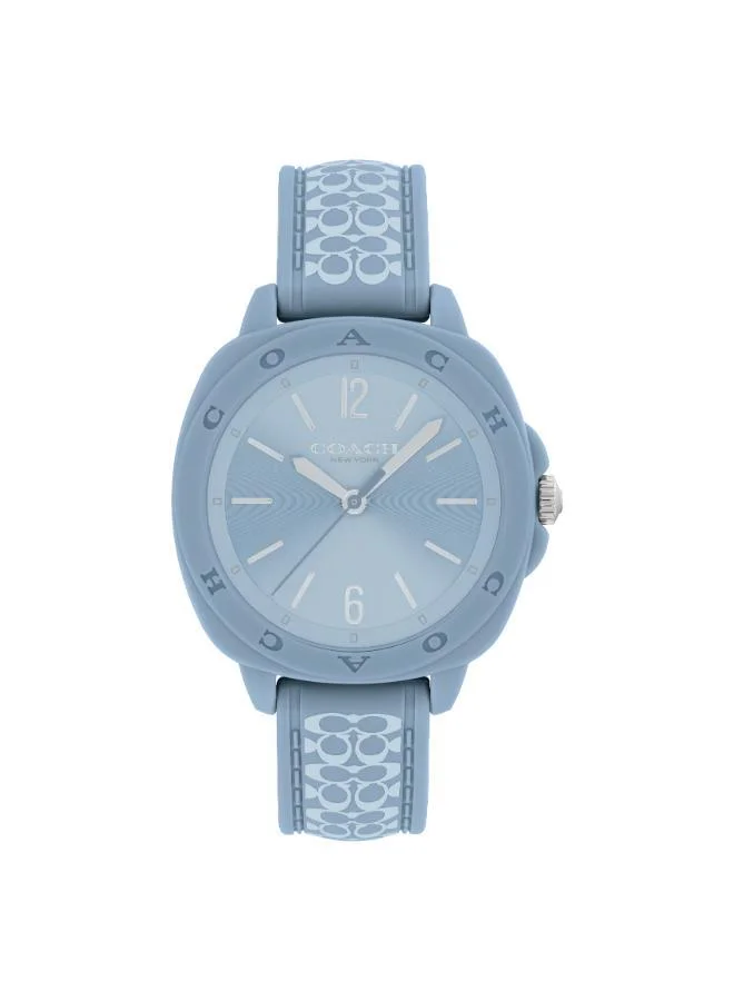 Coach 3-Hand Kitt Collection Watch For Women With Blue Silicone Bracelet - 14504475